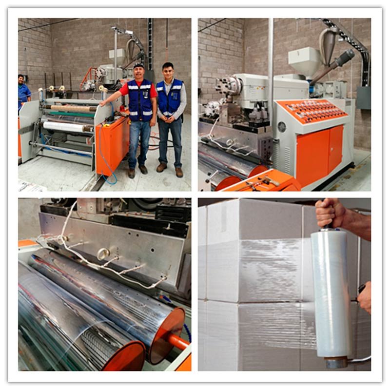 Máquina para fabricar film estirable de una sola capa