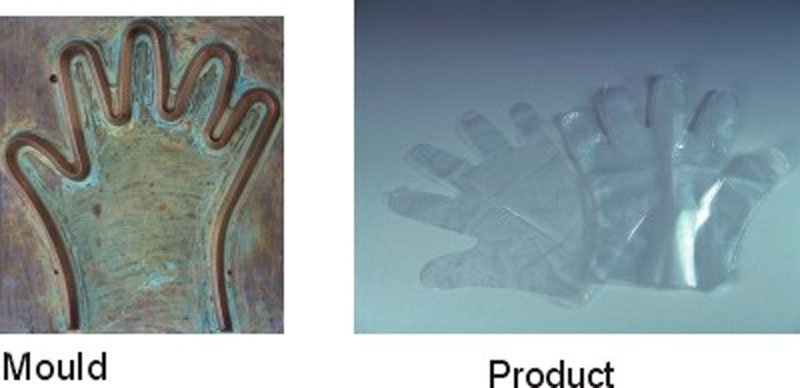 Máquina de guantes desechables de plástico