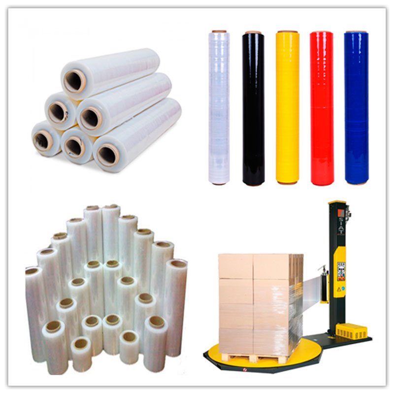 Máquina para fabricar películas elásticas de tres capas