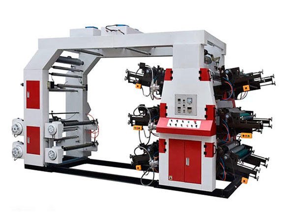 Máquina de impresión flexográfica de velocidad media de seis colores